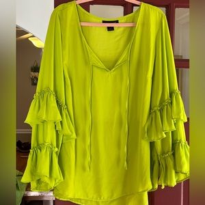 Plus sized green Ashley Stewart Blouse